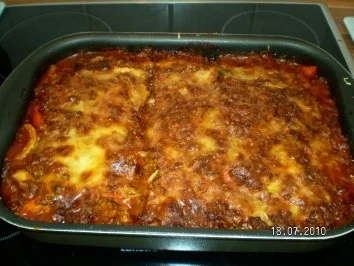 Rezept: Ofengemüse mit Hackfleisch überbacken Ofengemüse mit Hackfleisch überbacken - Rezept