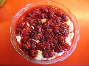 Rezept: Milchreis mit in Rum eingelegten Himbeeren Bild Nr. 8 Milchreis mit in Rum eingelegten Himbeeren - Rezept - Bild Nr. 8
