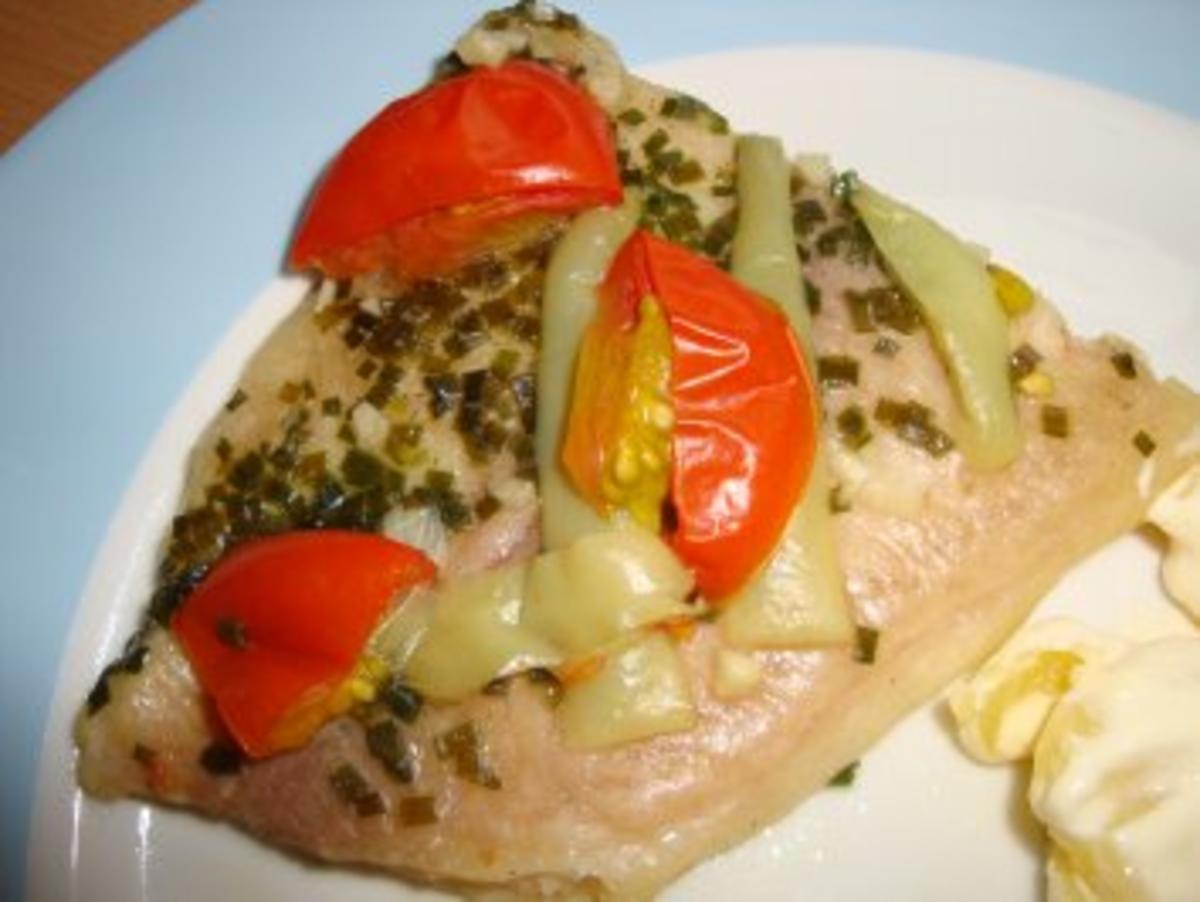 Pangasiusfilet mit Tomaten-Paprika -Koblauch - Rezept - Bild Nr. 2