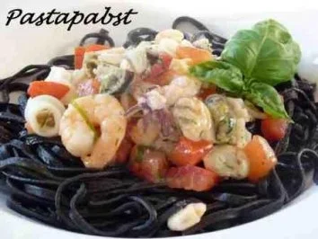 Tagliarini neri con Frutti di mare - Rezept - Bild Nr. 2