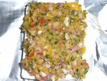 Rezept: Schafskäse mit Gemüsehaube überbacken Bild Nr. 5 Schafskäse mit Gemüsehaube überbacken - Rezept - Bild Nr. 5