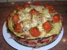 Schinken-Makkaroni-Torte mit geschmorten Kirschtomaten - Rezept