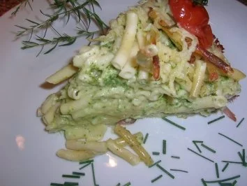 Schinken-Makkaroni-Torte mit geschmorten Kirschtomaten - Rezept - Bild Nr. 12