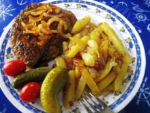 Falsches Rindersteak aus Hackfleisch - Rezept