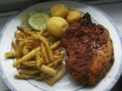 Kotelett  Salzkartoffeln und frische - Rezept