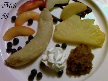 Rezept: Grillen: Obst vom Grill mit Nußpesto Grillen: Obst vom Grill mit Nußpesto - Rezept