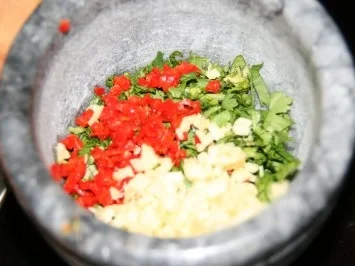 Fisch: Thunfischfilet mit Korianderhaube und Mango Salsa - Rezept - Bild Nr. 3