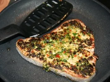 Fisch: Thunfischfilet mit Korianderhaube und Mango Salsa - Rezept - Bild Nr. 5