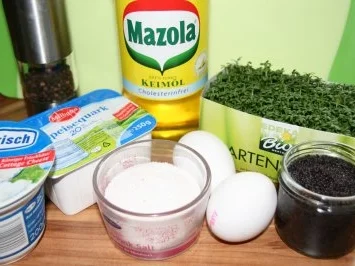 Vegetarisch: Quark mit Ei im Kressebett - Rezept - Bild Nr. 2