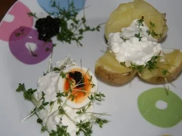 Vegetarisch: Quark mit Ei im Kressebett - Rezept - Bild Nr. 5