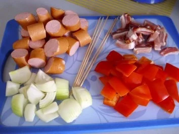 Rezept: Wurstspieße Bild Nr. 2 Wurstspieße - Rezept - Bild Nr. 2