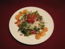 Bunter Salat mit grünem Spargel und Garnelen - Rezept