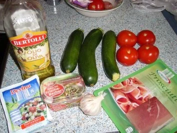 Zucchini Gratin mit Parmaschinken - Rezept