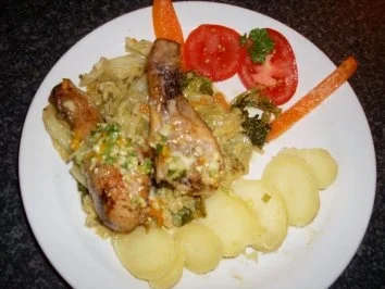 Rezept: Hähnchenkeulen auf Curry-Wirsing.... Bild Nr. 9 Hähnchenkeulen auf Curry-Wirsing.... - Rezept - Bild Nr. 9