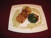 Rezept: Lachs auf Mangold mit Lauchrisotto an Dillsoรe Lachs auf Mangold mit Lauchrisotto an Dillsoรe - Rezept