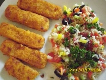 Salat : Gemüse - Reissalat - Rezept