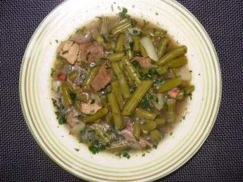 Rezept: Fleisch : -Grüne-Bohnen-Eintopf- Fleisch : -Grüne-Bohnen-Eintopf- - Rezept