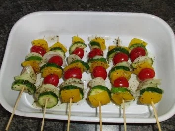 Rezept: Provenzalische Gemüsespieße Provenzalische Gemüsespieße - Rezept