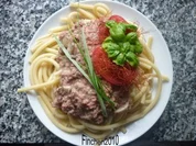 Corned Beef-Champignon-Sauce an Makkaroni - Rezept