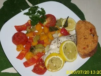 Fleisch: Hähnchenbrustfilet auf mediterranem Gemüse - Rezept