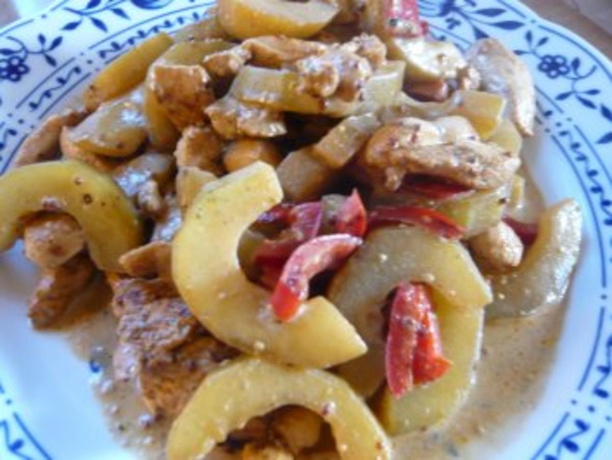 Hähnchengeschnetzeltes in Senf-Sahne Gurken - Rezept - kochbar.de