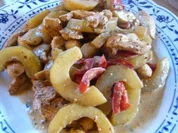 Rezept: Hรคhnchengeschnetzeltes in Senf-Sahne Gurken Hรคhnchengeschnetzeltes in Senf-Sahne Gurken - Rezept