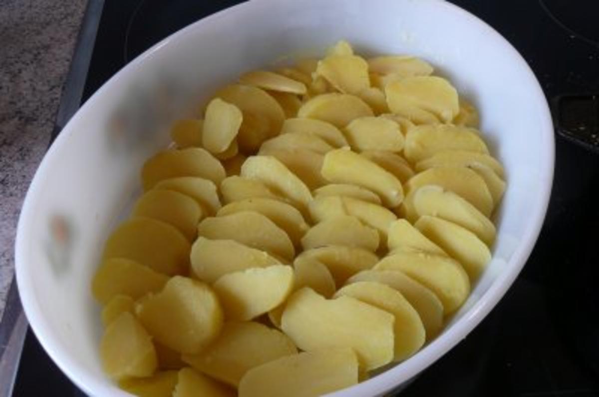 Auflauf:  mit Kartoffeln, Zucchini, Paprika und Mozzarella - Rezept - Bild Nr. 4