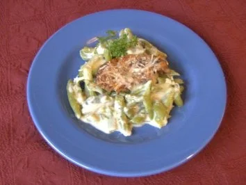 Bohnenauflauf mit Putenmedaillons - Rezept