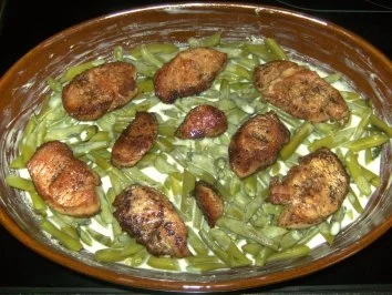 Bohnenauflauf mit Putenmedaillons - Rezept - Bild Nr. 5