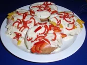 Bunte Mozzarella-Paprika-Brötchen überbacken - Rezept