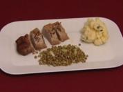 Schweinefilet aus dem Ofen mit Erbsen  (Brigitte Nielsen) - Rezept
