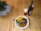 Apfel- Pflaumensauce mit Putenbraten - Rezept