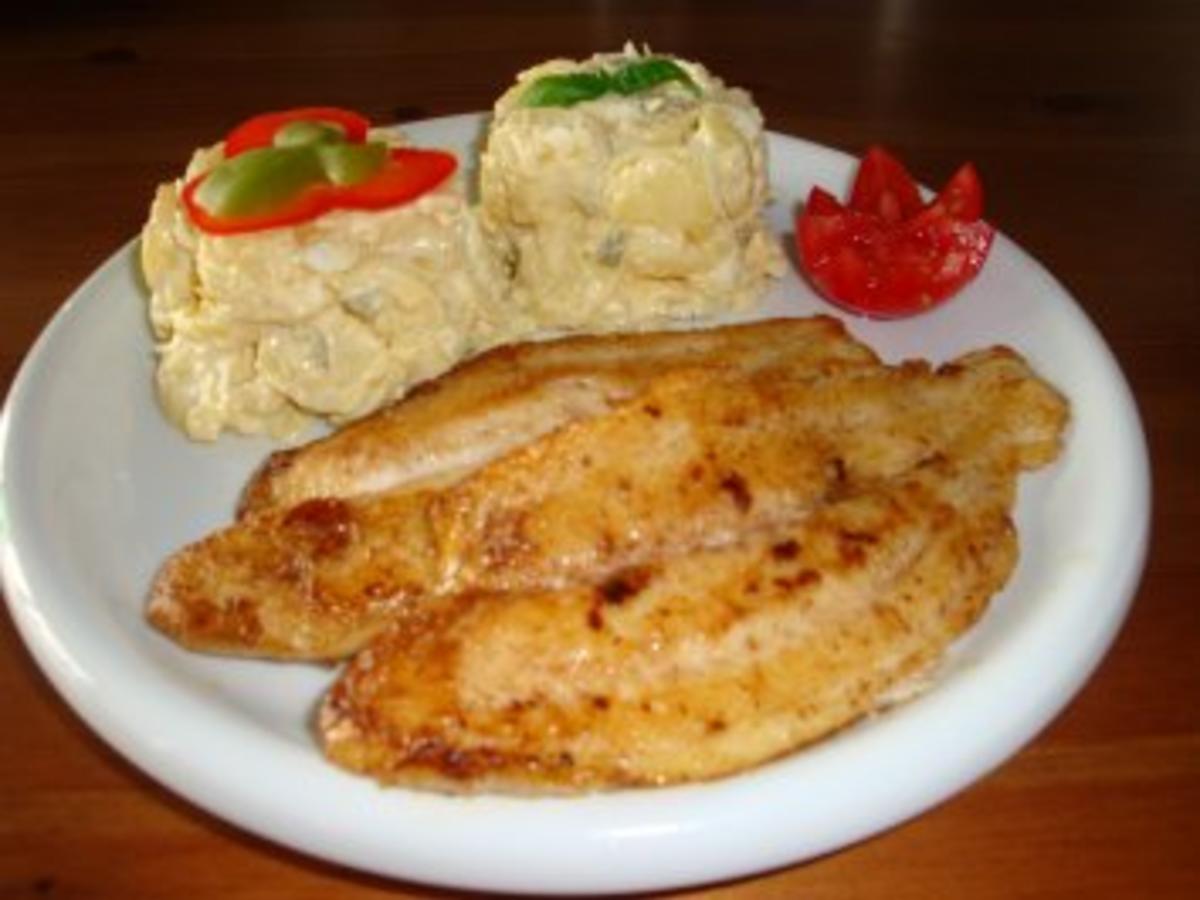 Pangasiusfilet mit Kartoffelsalat - schnell &amp; einfach - von erdbeere1706