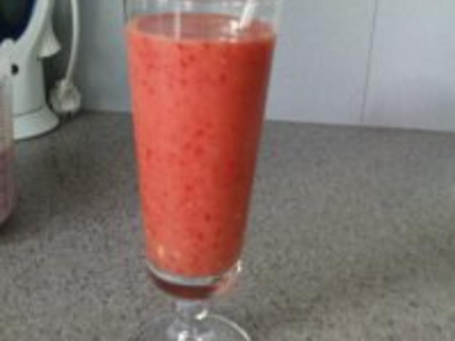 Erdbeer-Bananen-smoothie - Rezept mit Bild - kochbar.de