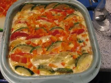 Rezept: Gemüse- Quer durch den Garten gratiniert Gemüse- Quer durch den Garten gratiniert - Rezept