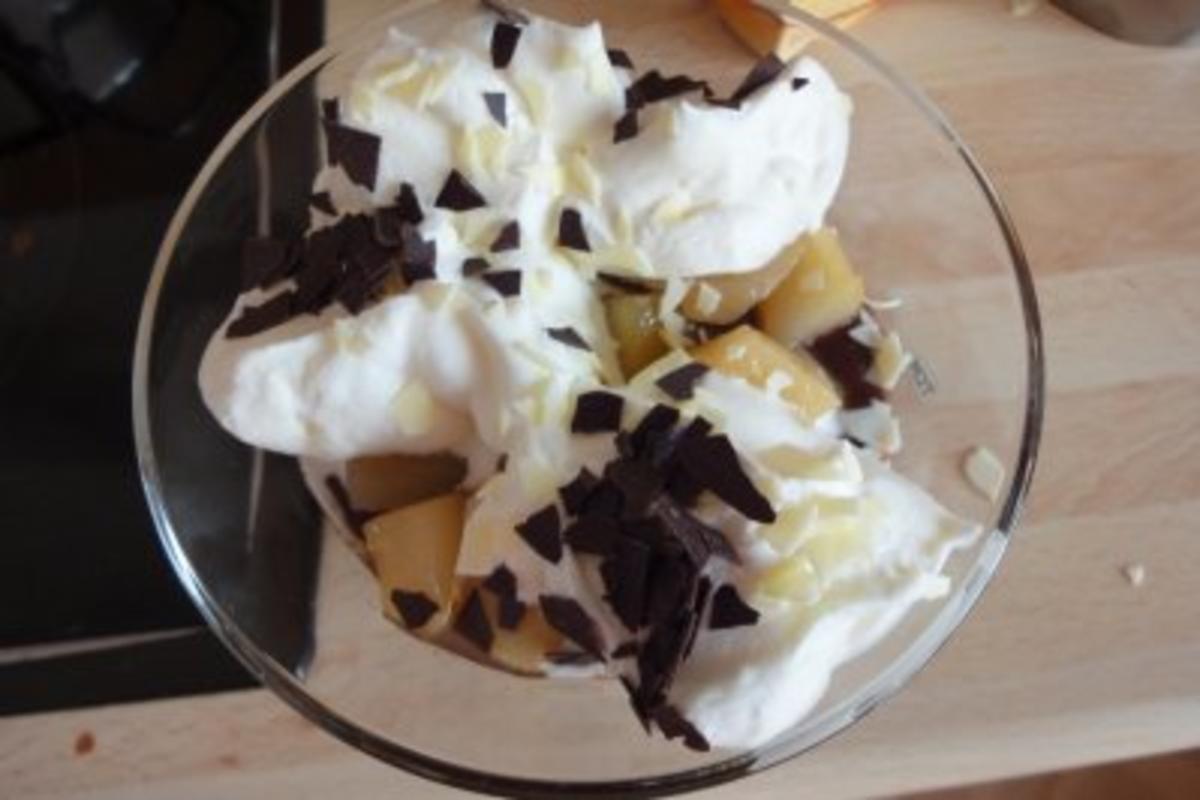 Schokomilchreis "Birne Helene" - Rezept