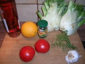 Lauwarmer Fenchelsalat (Beilage zu meiner Maispoularde mit Mascarpone-Sauce s. KB) - Rezept - Bild Nr. 2