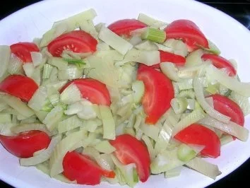 Lauwarmer Fenchelsalat (Beilage zu meiner Maispoularde mit Mascarpone-Sauce s. KB) - Rezept - Bild Nr. 3