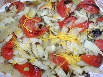 Lauwarmer Fenchelsalat (Beilage zu meiner Maispoularde mit Mascarpone-Sauce s. KB) - Rezept