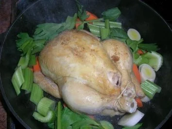 Maispoularde mit Mascarpone Sauce an lauwarmen Fenchelsalat - Rezept - Bild Nr. 5