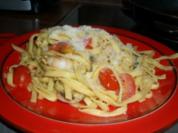 Tagliatelle con gamberi marinati - Rezept