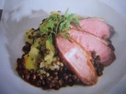 Lauwarmer Kartoffel-Linsen Salat mit Entenbrust - Rezept