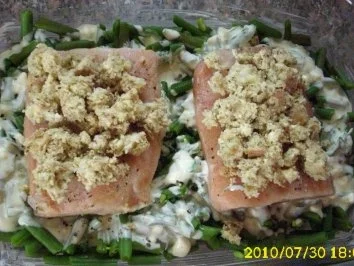 Fisch : Bohnen - Lachs - Gratin, super lecker ! - Rezept - Bild Nr. 2