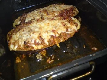 Überbackene Aubergine - Rezept