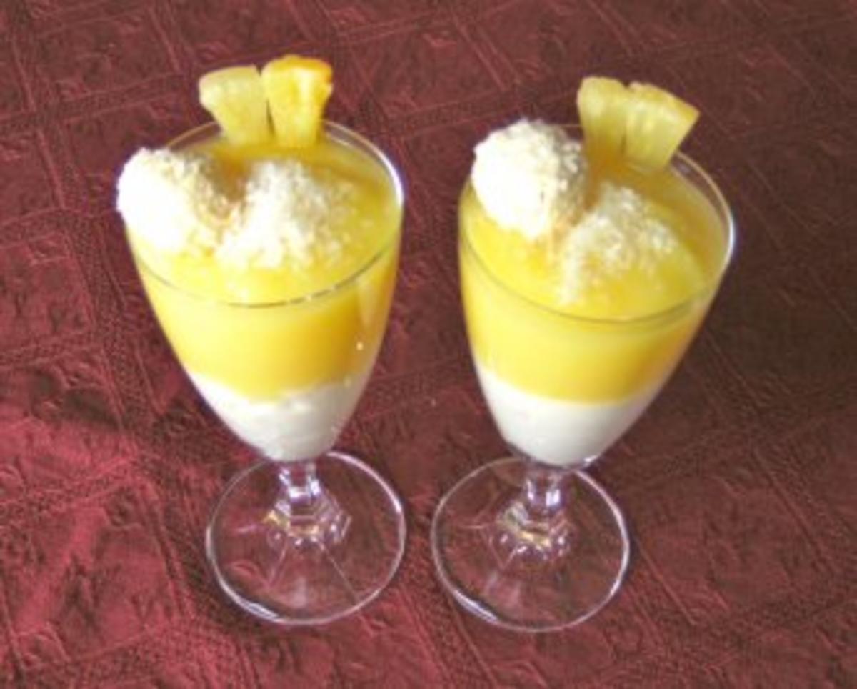 Kokos - Ananas - Dessert - Rezept