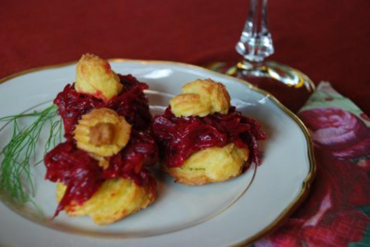 Windbeutel mit Rote Bete Ragout - Rezept