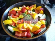 Geflügel - Putenkeule an Sommergemüse - Rezept