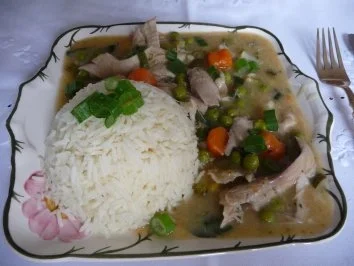 Rezept: Geflügel - Gemüsefrikasee Geflügel - Gemüsefrikasee - Rezept