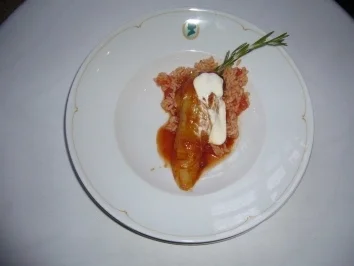 Gefüllte Paprikaschote an scharfem Reis - Rezept