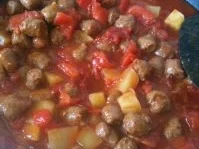 Tomaten-Kartoffelpfanne mit Merguez - Rezept - Bild Nr. 4